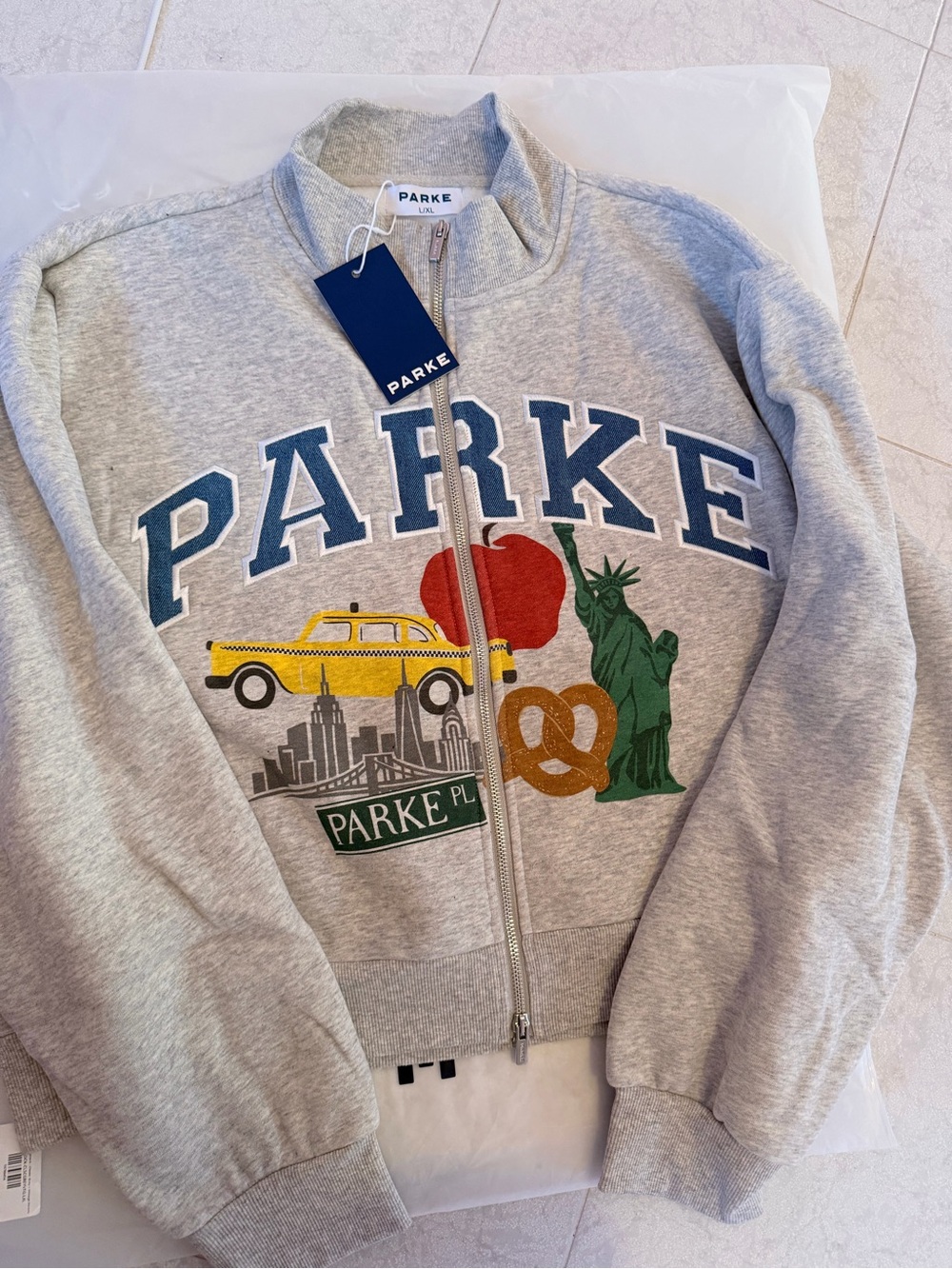 PARKE nyc exclusive pop up parke New York mockneck gray size S/M